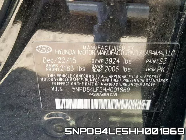5NPD84LF5HH001869 фото 2