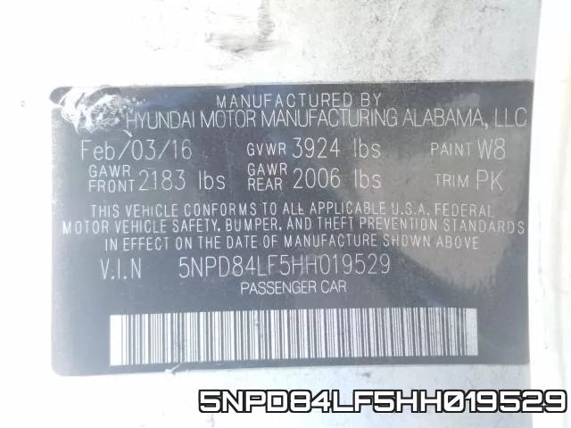 5NPD84LF5HH019529 фото 2