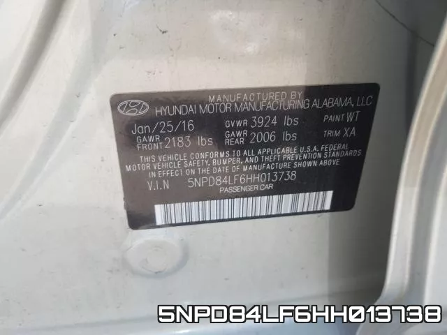 5NPD84LF6HH013738 фото 2