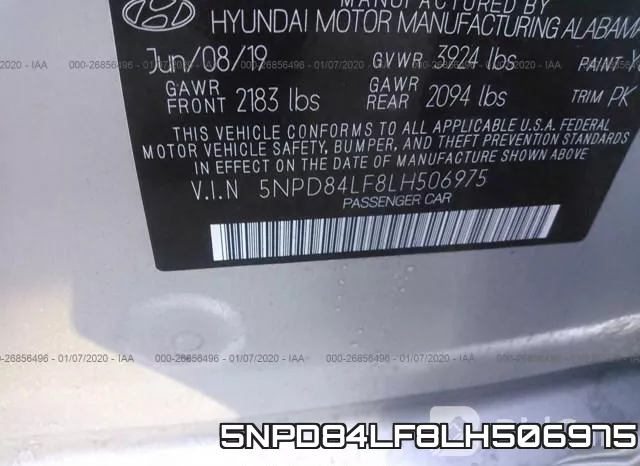 5NPD84LF8LH506975 фото 10