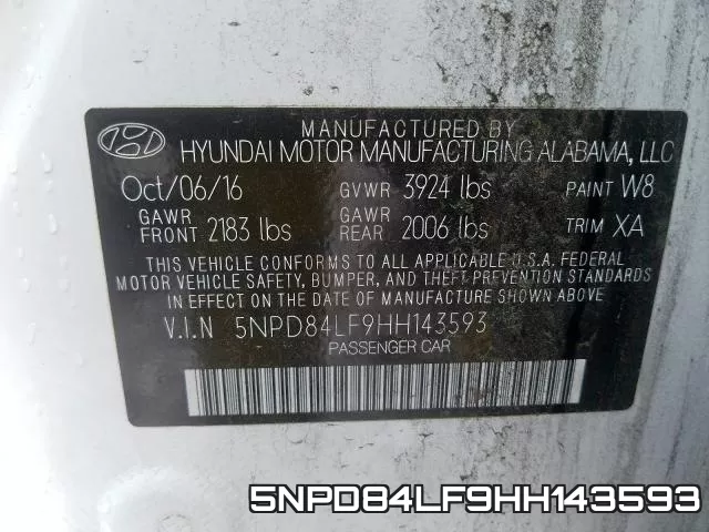 5NPD84LF9HH143593 фото 2
