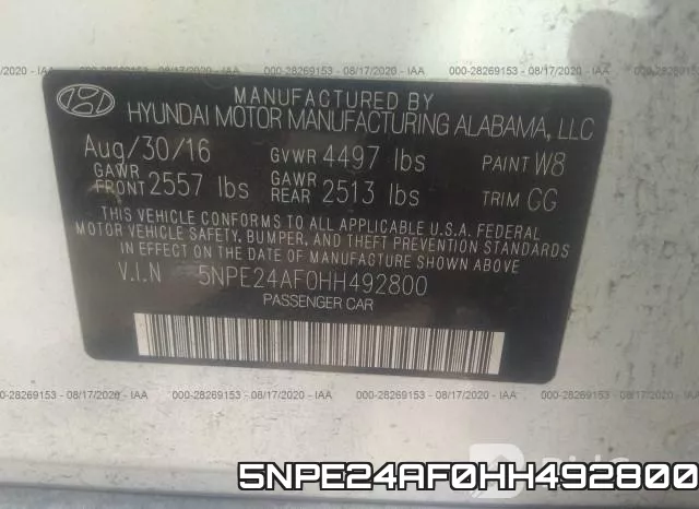 5NPE24AF0HH492800 фото 10