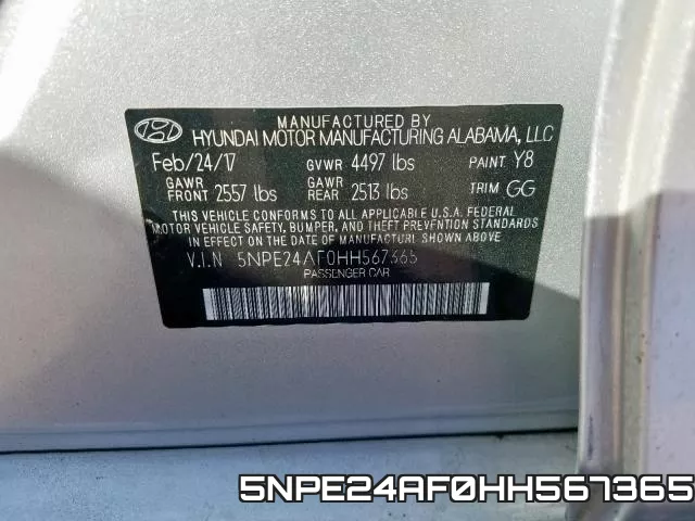 5NPE24AF0HH567365 фото 2