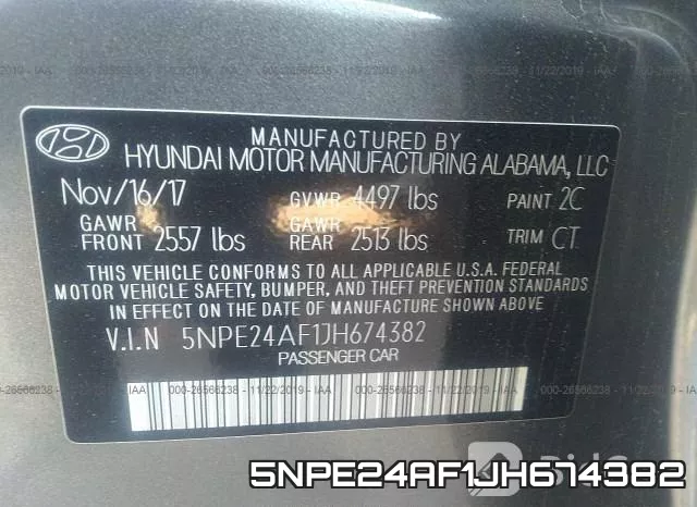 5NPE24AF1JH674382 фото 10