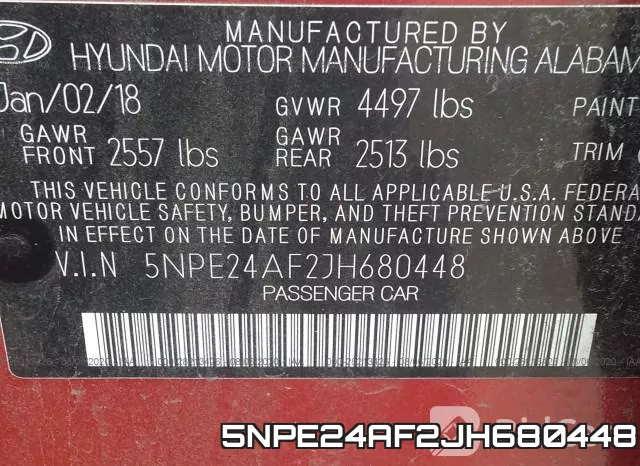 5NPE24AF2JH680448 фото 10