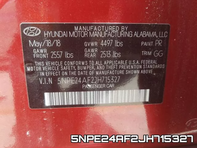 5NPE24AF2JH715327 фото 2