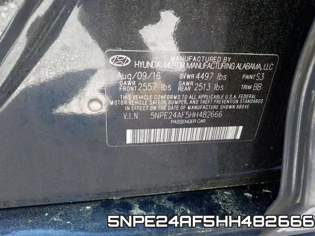 5NPE24AF5HH482666 фото 2