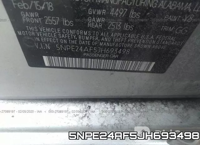 5NPE24AF5JH693498 фото 10