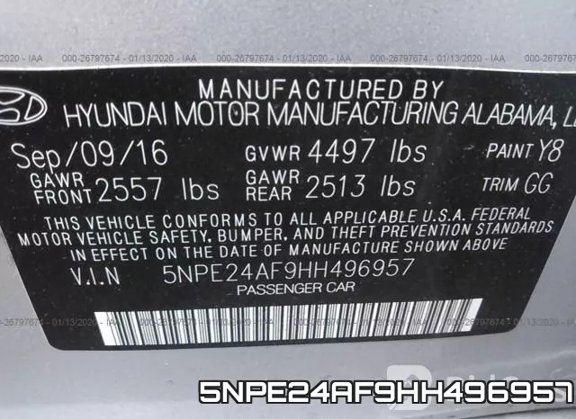 5NPE24AF9HH496957 фото 10