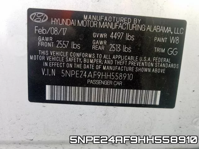 5NPE24AF9HH558910 фото 2