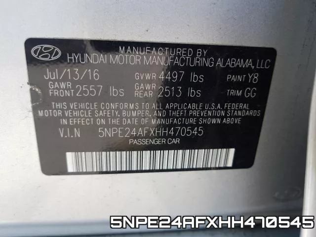5NPE24AFXHH470545 фото 2