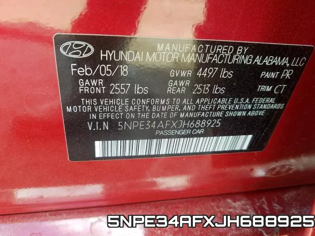 5NPE34AFXJH688925 фото 2
