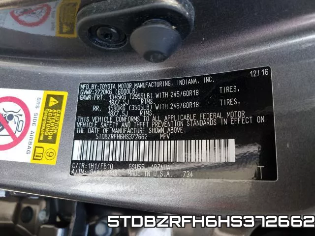 5TDBZRFH6HS372662 фото 2