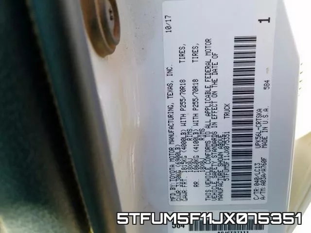 5TFUM5F11JX075351 фото 2