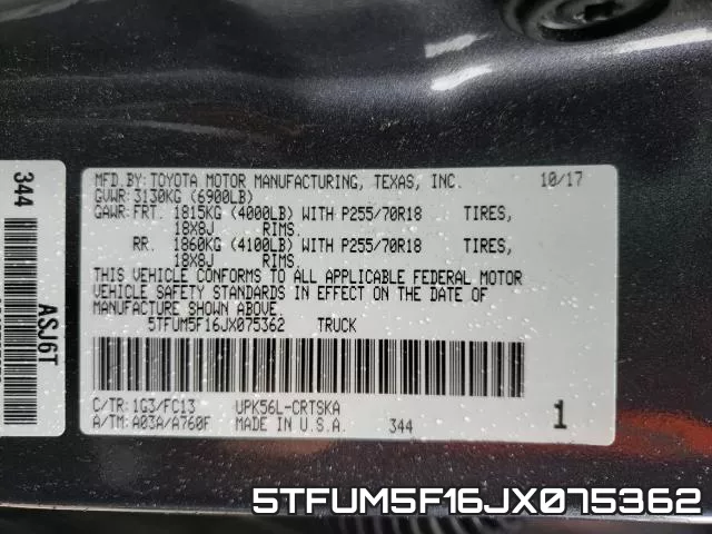 5TFUM5F16JX075362 фото 2