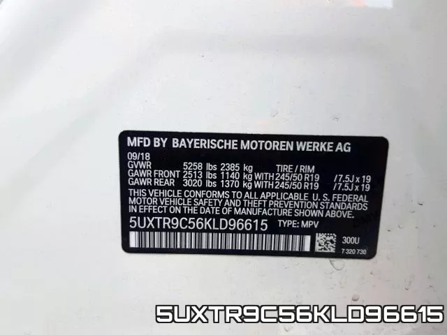 5UXTR9C56KLD96615 фото 2