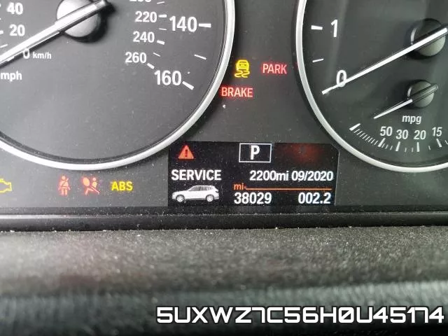 5UXWZ7C56H0U45174 фото 9