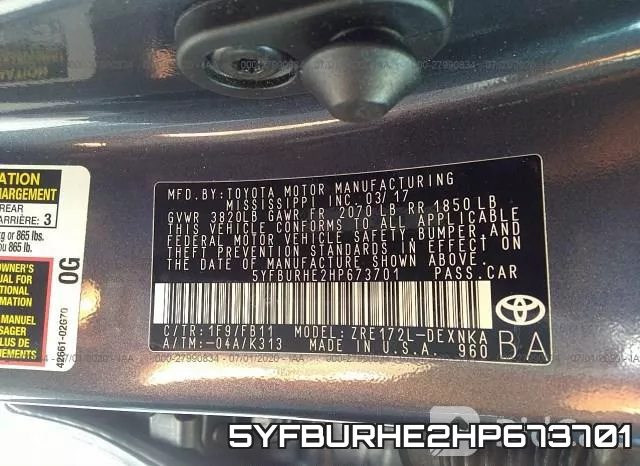 5YFBURHE2HP673701 фото 10