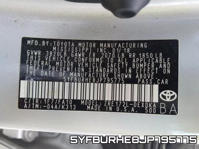 5YFBURHE8JP795775 фото 2