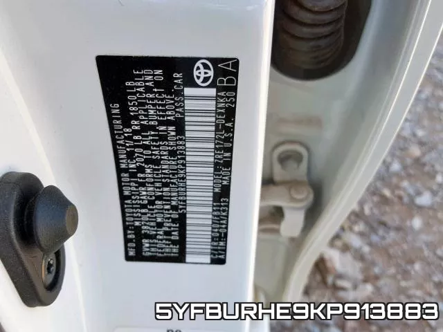 5YFBURHE9KP913883 фото 2