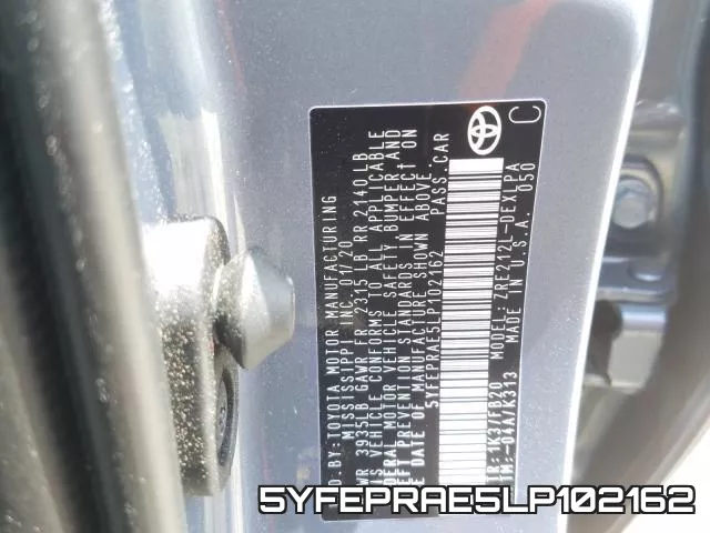 5YFEPRAE5LP102162 фото 2