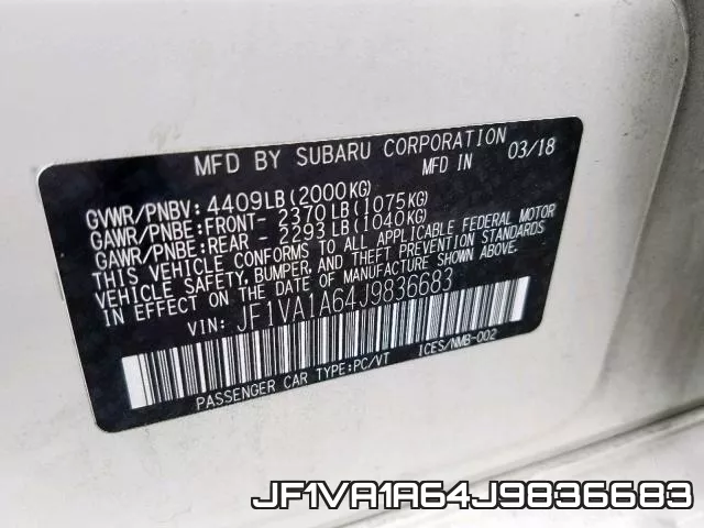 JF1VA1A64J9836683 фото 2