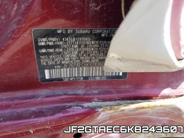 JF2GTAEC6K8243607 фото 2