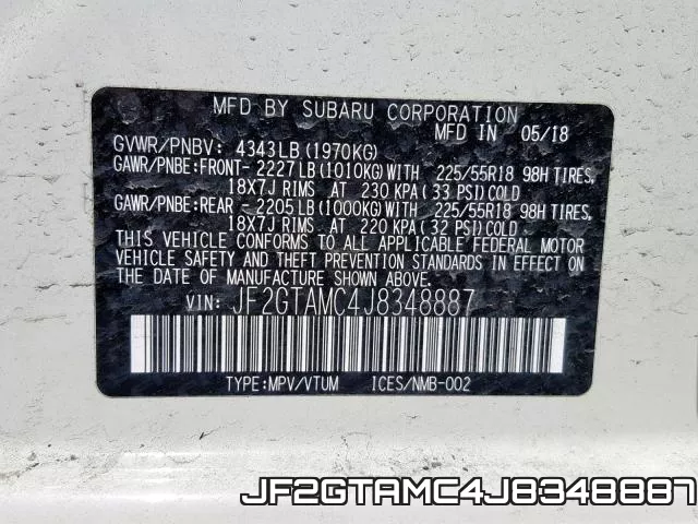 JF2GTAMC4J8348887 фото 2