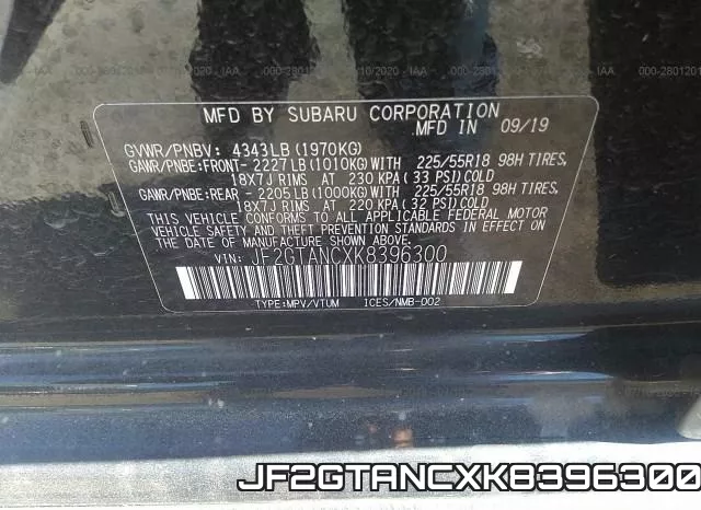 JF2GTANCXK8396300 фото 10