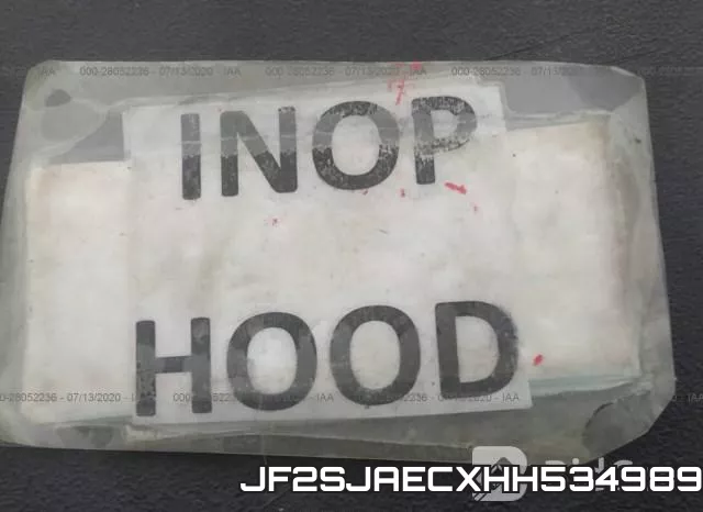 JF2SJAECXHH534989 фото 2