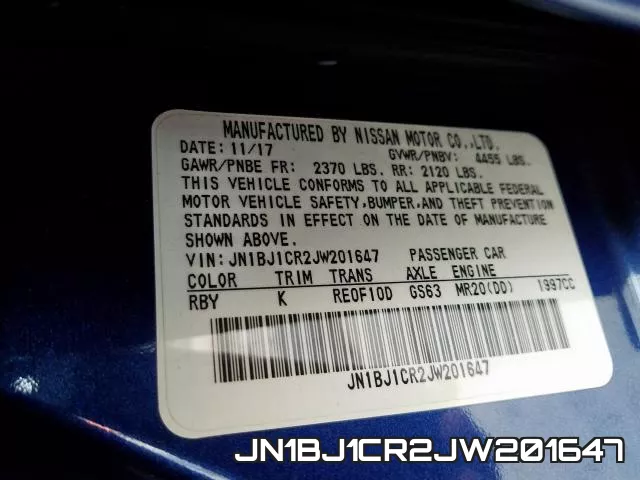 JN1BJ1CR2JW201647 фото 2