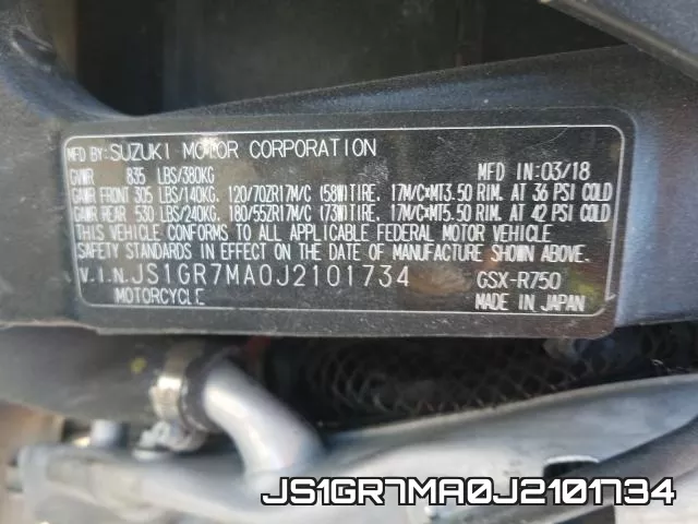 JS1GR7MA0J2101734 фото 2