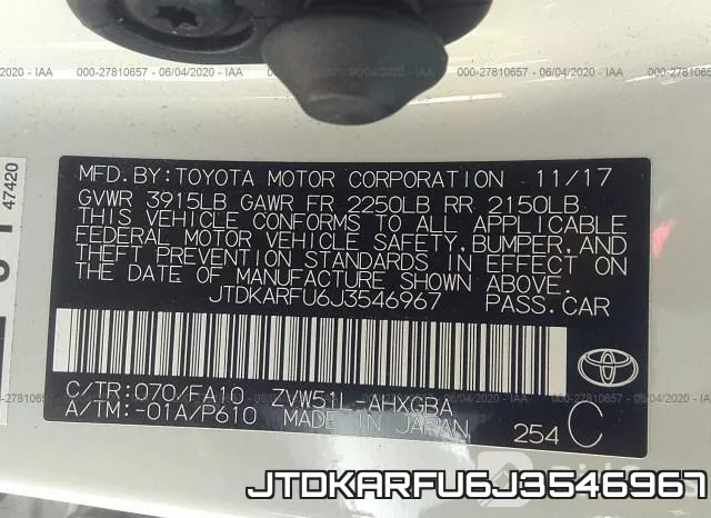 JTDKARFU6J3546967 фото 10