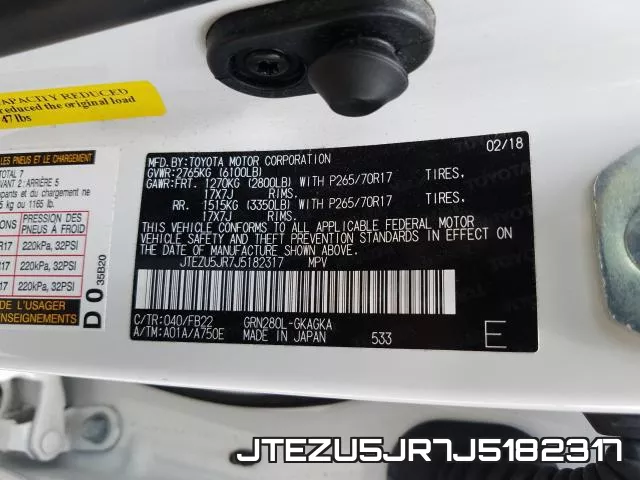 JTEZU5JR7J5182317 фото 2