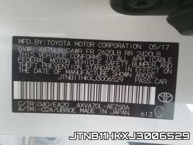 JTNB11HKXJ3006529 фото 2