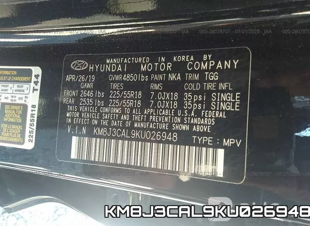 KM8J3CAL9KU026948 фото 10