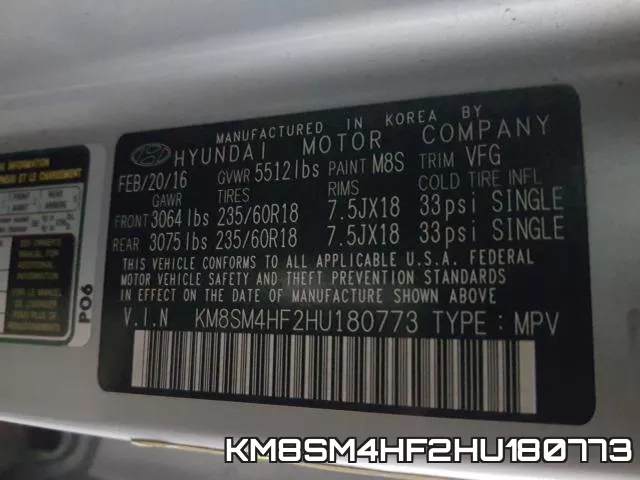 KM8SM4HF2HU180773 фото 2