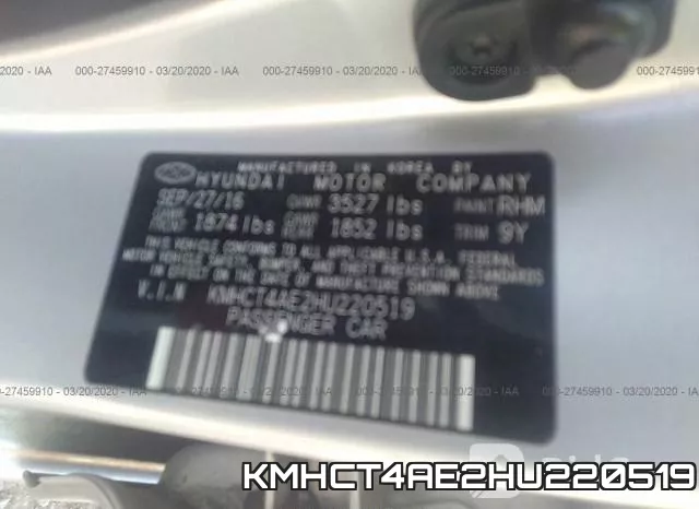 KMHCT4AE2HU220519 фото 10
