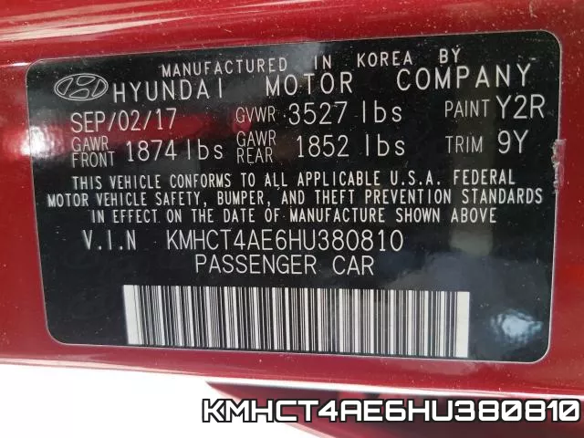 KMHCT4AE6HU380810 фото 2