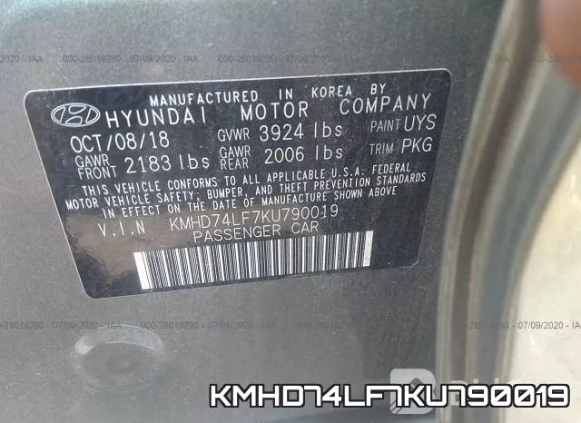 KMHD74LF7KU790019 фото 10