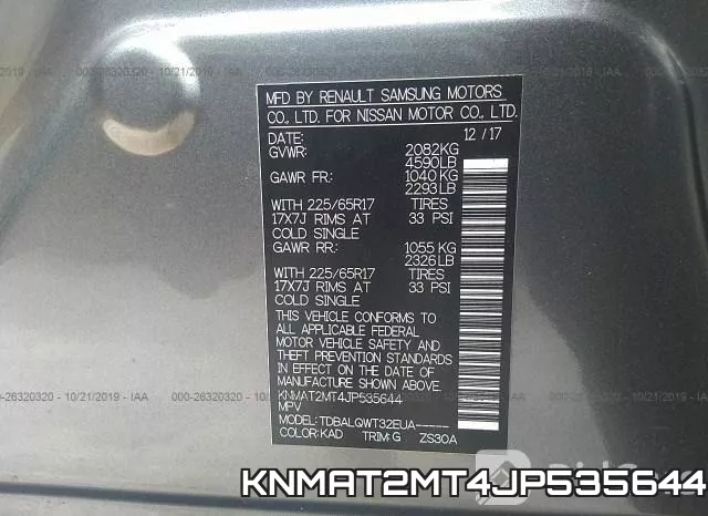 KNMAT2MT4JP535644 фото 10