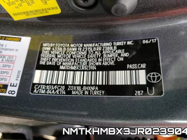 NMTKHMBX3JR023904 фото 2