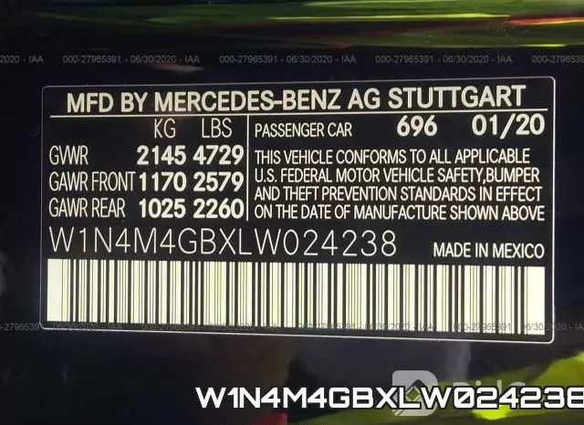 W1N4M4GBXLW024238 фото 10