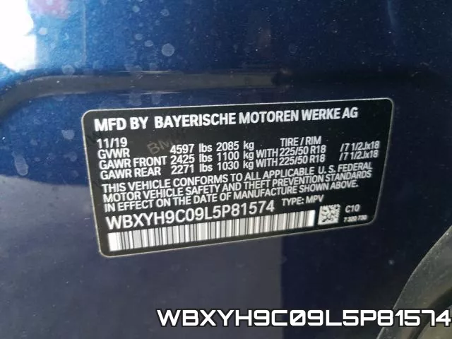 WBXYH9C09L5P81574 фото 2