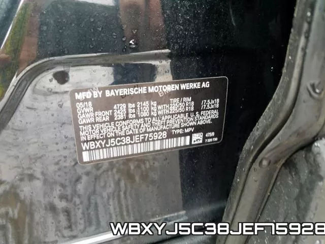 WBXYJ5C38JEF75928 фото 2