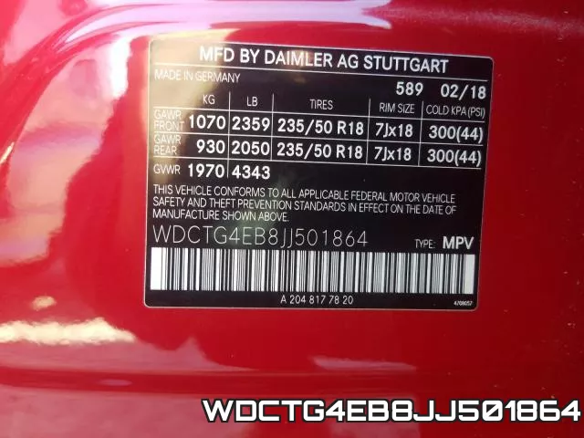 WDCTG4EB8JJ501864 фото 2