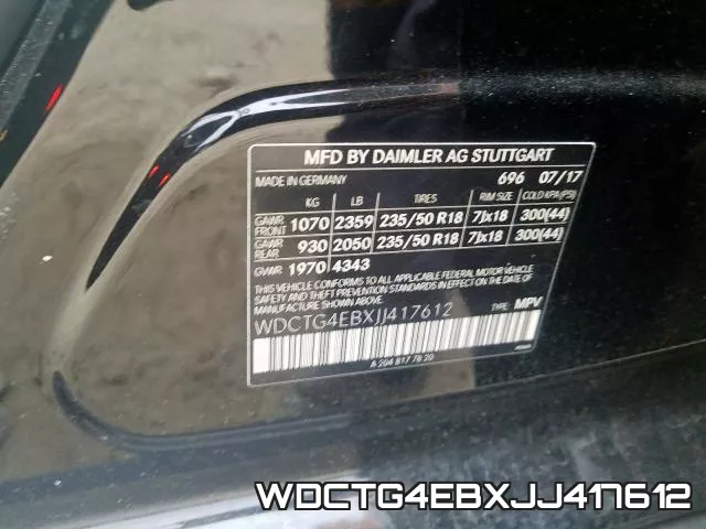 WDCTG4EBXJJ417612 фото 2