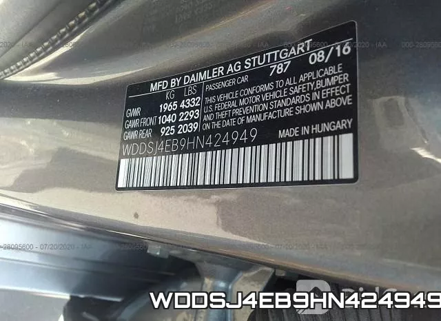 WDDSJ4EB9HN424949 фото 10