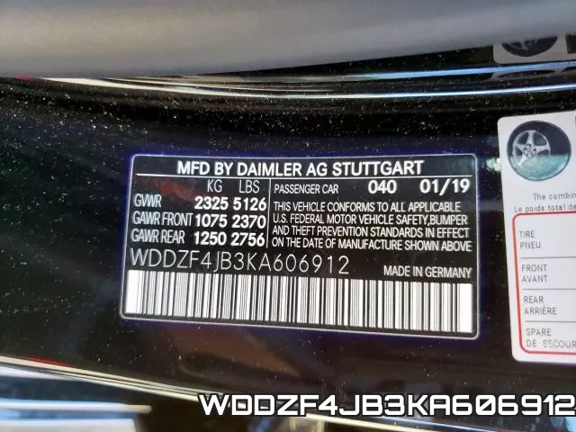 WDDZF4JB3KA606912 фото 2