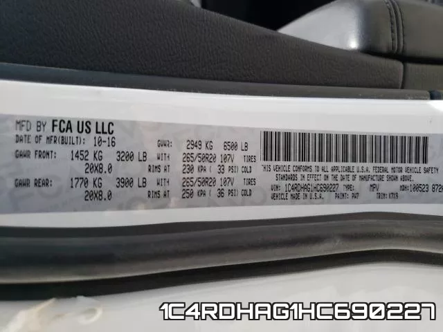 1C4RDHAG1HC690227 фото 2